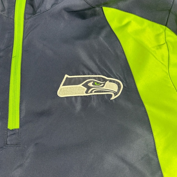 Seattle Seahawks Light Weight Quarter Zip Jacket - Picture 3 of 9